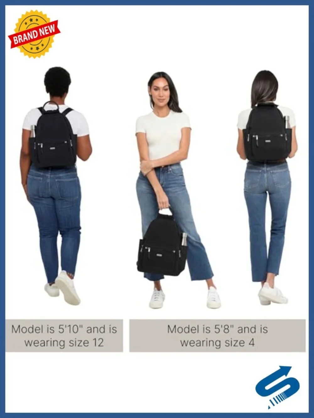 Lightweight Water-Resistant Travel Backpack with RFID Wristlet